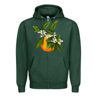 Sports Green Tangerine Zipper Hoodie - LillyAllenDesigns