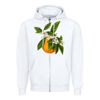 White Tangerine Zipper Hoodie - LillyAllenDesigns