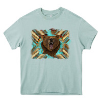 Bear Native American Background Heavy Core Tee | Teevron