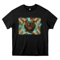 Black bear native American background Heavy Core Tee - BarkalooDesign