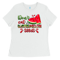 White don't eat watermelon seeds Ladies Tee - Zillion Design Studio