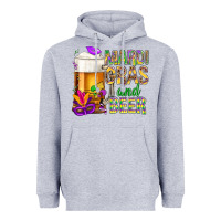 Heather Grey Mardi Gras and beer Heavyweight Hoodie - NancyCooperArtShop