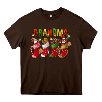 Chocolate Brown christmas grandma Heavy Core Tee - FaDigitalArtStudio