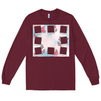 Burgundy add your text photo collage life Long Sleeve Tee - MaliasSmallBusiness