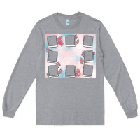 Heather Grey add your text photo collage life Long Sleeve Tee - MaliasSmallBusiness