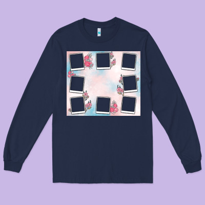 Add Your Text Photo Collage Life Long Sleeve Tee Designed By Maliassmallbusiness