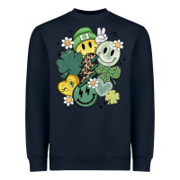 Navy st patricks day green smile Heavyweight Sweatshirt - MaliasSmallBusiness