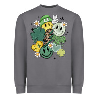 St Patricks Day Green Smile Heavyweight Sweatshirt | Teevron