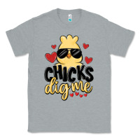 Heather Grey chicks dig me Classic Tee - MaliasSmallBusiness