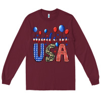 Burgundy made in usa Long Sleeve Tee - JahusDesignShop