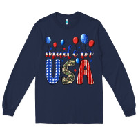 Navy made in usa Long Sleeve Tee - JahusDesignShop