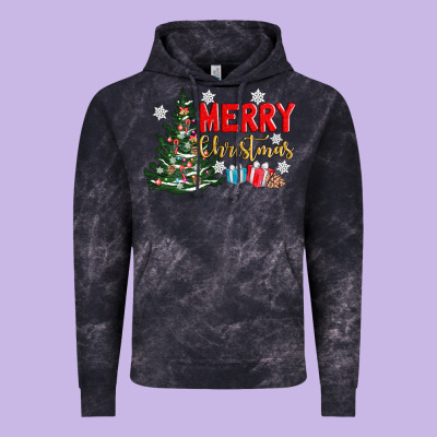 Merry Christmas Tree Vintage Hoodie Designed By Adodesignshop