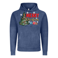 Vintage Denim merry christmas tree Vintage Hoodie - AdoDesignShop