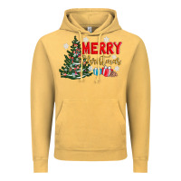 Vintage Mustard merry christmas tree Vintage Hoodie - AdoDesignShop