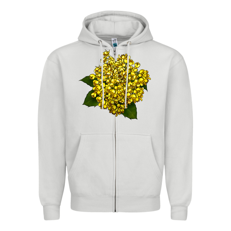 Oregon Grape Flower Illustrations Zipper Hoodie by LillyAllenDesigns | Teevron