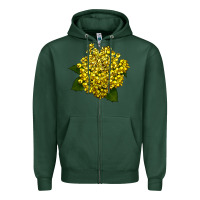 Sports Green Oregon Grape Flower Illustrations Zipper Hoodie - LillyAllenDesigns