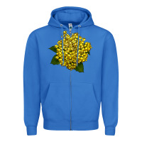 True Royal Oregon Grape Flower Illustrations Zipper Hoodie - LillyAllenDesigns