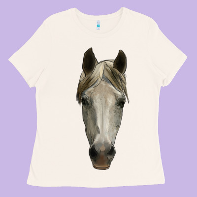 Horse Head Ladies Tee Designed By Ranaportraitstore