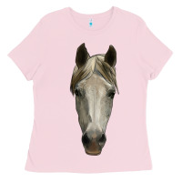 Bubblegum Pink horse head Ladies Tee - RanaPortraitStore