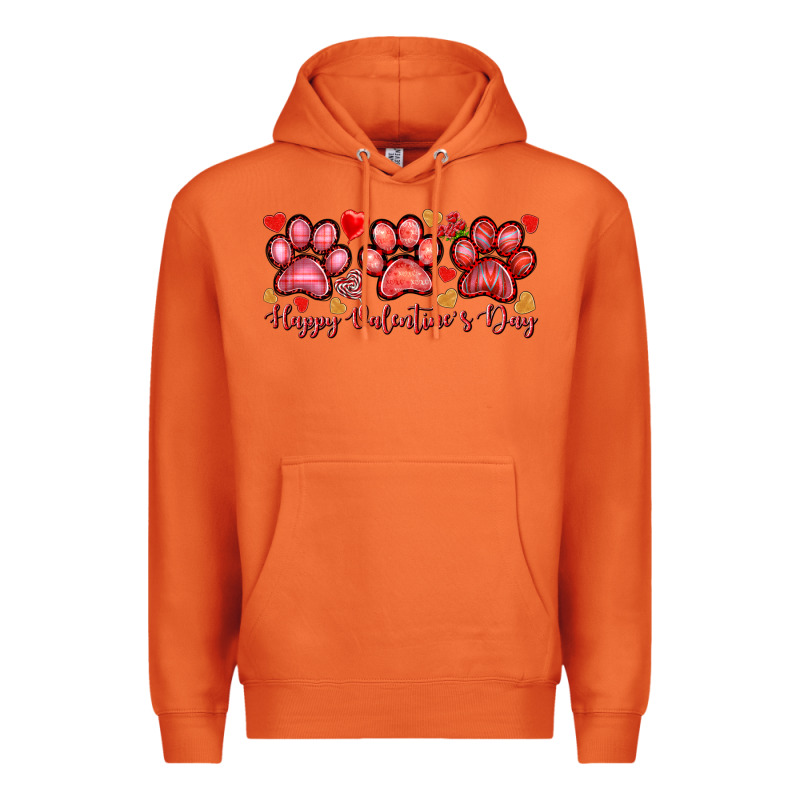 Happy Valentine's Day Paws Valentine's Day Premium Hoodie by HowdyJamesFarm | Teevron