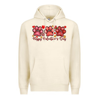 Tofu Happy Valentine's Day paws Valentine's Day Premium Hoodie - HowdyJamesFarm