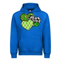 Cobalt St. Patrick's Day cowhide hearts Urban Hoodie - OliviaCreatesArt