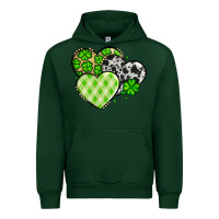 Forest Green St. Patrick's Day cowhide hearts Urban Hoodie - OliviaCreatesArt