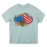 Arona American Flag heart Heavy Core Tee - CowGirlArtShop