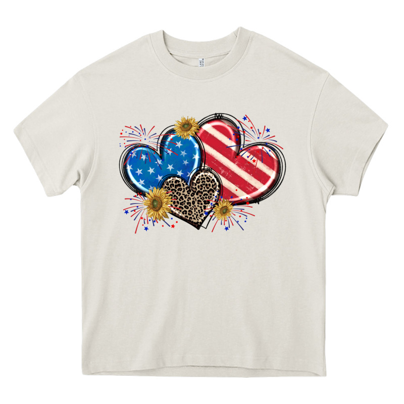 American Flag Heart Heavy Core Tee by CowGirlArtShop | Teevron
