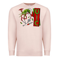 Pale Pink Christmas Character Premium Sweatshirt - NancyCooperArtShop