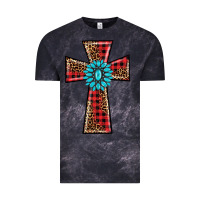 Cloud Black christmas cross Vintage Tee - BarkalooDesign