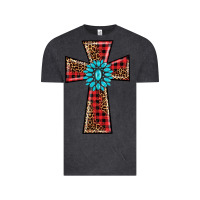 Vintage Black christmas cross Vintage Tee - BarkalooDesign