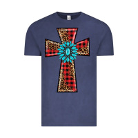 Vintage Denim christmas cross Vintage Tee - BarkalooDesign