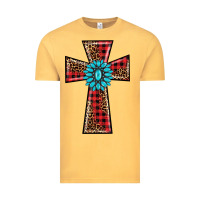 Vintage Mustard christmas cross Vintage Tee - BarkalooDesign