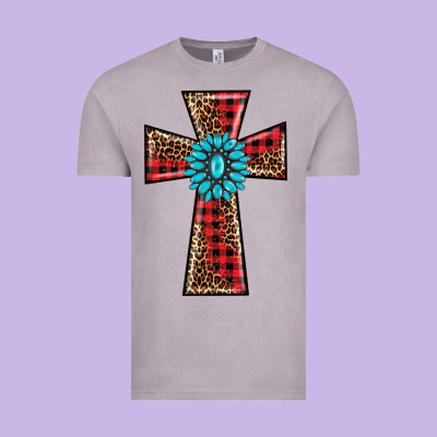 Christmas Cross Vintage Tee Designed By Barkaloodesign
