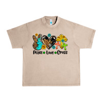 French Oak peace love cross Urban Heavy Tee - AdoDesignShop