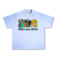 Grape Ice peace love cross Urban Heavy Tee - AdoDesignShop