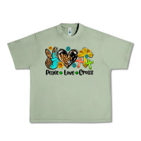 Oil Green peace love cross Urban Heavy Tee - AdoDesignShop