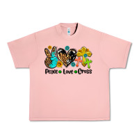 Salmon peace love cross Urban Heavy Tee - AdoDesignShop