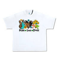 White peace love cross Urban Heavy Tee - AdoDesignShop