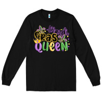 Black mardi gras queen Long Sleeve Tee - MaliasSmallBusiness