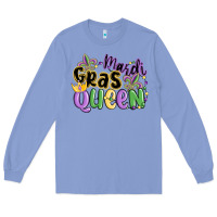 Colony Blue mardi gras queen Long Sleeve Tee - MaliasSmallBusiness