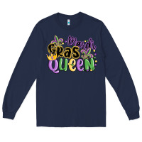 Navy mardi gras queen Long Sleeve Tee - MaliasSmallBusiness