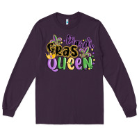 Plum mardi gras queen Long Sleeve Tee - MaliasSmallBusiness