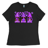 Black Domestic Violence Warrior Afro Gnomes Ladies Tee - texasbilliewilder