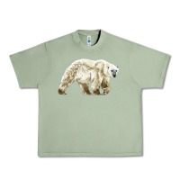 Oil Green Polar Bear Urban Heavy Tee - LillyAllenDesigns