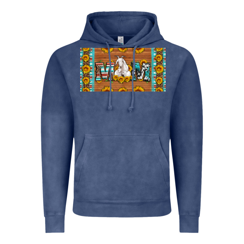 Mom Goat Sunflowers License Plate Vintage Hoodie by Artiststas | Teevron