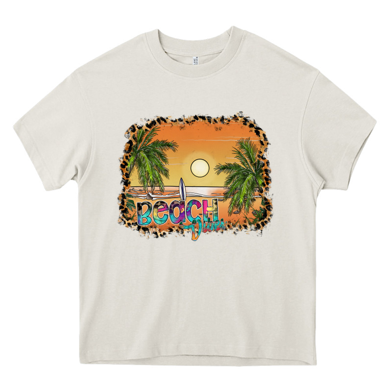 Beach Vibes Heavy Core Tee by SublimationCraftShop | Teevron
