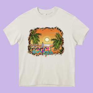 Beach Vibes Heavy Core Tee Designed By Sublimationcraftshop