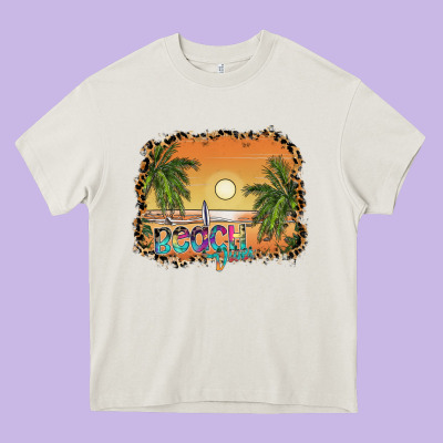 Beach Vibes Heavy Core Tee Designed By Sublimationcraftshop